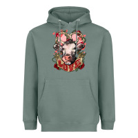 Sage Cow Valentine's Day love Heavyweight Hoodie - HowdyJamesFarm