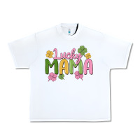 White lucky mama Urban Heavy Tee - MaliasSmallBusiness