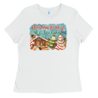 White christmas break and tree cakes Ladies Tee - FaDigitalArtStudio