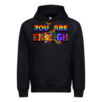 Black you are enough Urban Hoodie - FaDigitalArtStudio
