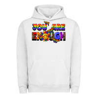 Pigment Lunar Rock you are enough Urban Hoodie - FaDigitalArtStudio
