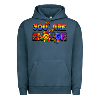 Pigment Midnight Navy you are enough Urban Hoodie - FaDigitalArtStudio