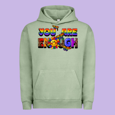 You Are Enough Urban Hoodie Designed By Fadigitalartstudio