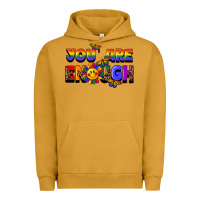 Pigment Peanut Butter you are enough Urban Hoodie - FaDigitalArtStudio