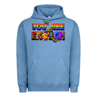 Pigment Pebble Blue you are enough Urban Hoodie - FaDigitalArtStudio