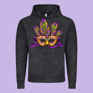 Mardi Gras Carnival Mask Vintage Hoodie Designed By Jasminsmagicworld