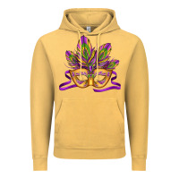 Vintage Mustard mardi gras carnival mask Vintage Hoodie - Jasminsmagicworld
