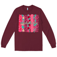 Burgundy valentines day brushstroke background brushstroke Long Sleeve Tee - NancyCooperArtShop