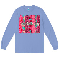 Colony Blue valentines day brushstroke background brushstroke Long Sleeve Tee - NancyCooperArtShop