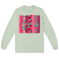 Matcha valentines day brushstroke background brushstroke Long Sleeve Tee - NancyCooperArtShop