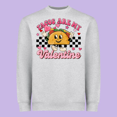 Tacos Are My Valentine Heavyweight Sweatshirt Designed By Maliassmallbusiness