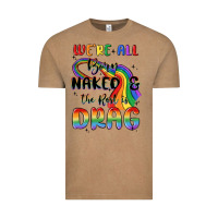Vintage Coffee we're all born naked the rest is drag Vintage Tee - MaliasSmallBusiness