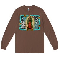 Chestnut Gemstone our lady of Guadalupe Long Sleeve Tee - JahusDesignShop