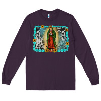 Plum Gemstone our lady of Guadalupe Long Sleeve Tee - JahusDesignShop