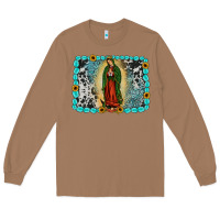 Toasted Coconut Gemstone our lady of Guadalupe Long Sleeve Tee - JahusDesignShop