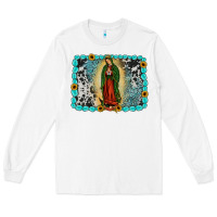 White Gemstone our lady of Guadalupe Long Sleeve Tee - JahusDesignShop