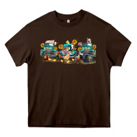 Chocolate Brown western farm trucks farm animals Heavy Core Tee - FaDigitalArtStudio