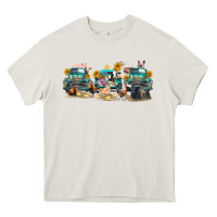 Cream western farm trucks farm animals Heavy Core Tee - FaDigitalArtStudio