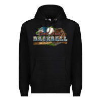 Black Wild about Baseball Premium Hoodie - HowdyJamesFarm