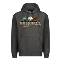 Charcoal Heather Wild about Baseball Premium Hoodie - HowdyJamesFarm