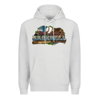Dove Grey Wild about Baseball Premium Hoodie - HowdyJamesFarm