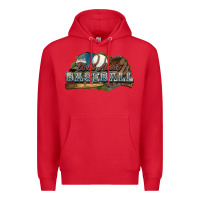 Red Wild about Baseball Premium Hoodie - HowdyJamesFarm