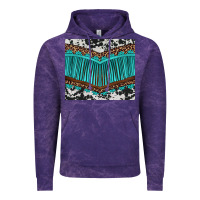Cloud Purple western cowhide leopard turquoise fringed Vintage Hoodie - BarkalooDesign