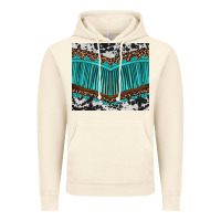 Vintage Artic western cowhide leopard turquoise fringed Vintage Hoodie - BarkalooDesign