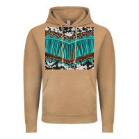 Vintage Camel western cowhide leopard turquoise fringed Vintage Hoodie - BarkalooDesign