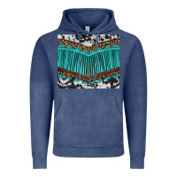 Vintage Denim western cowhide leopard turquoise fringed Vintage Hoodie - BarkalooDesign