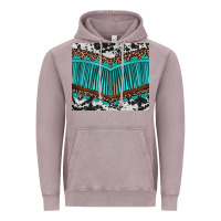 Vintage Zinc western cowhide leopard turquoise fringed Vintage Hoodie - BarkalooDesign