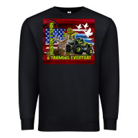 Black hunting fishing & farming everyday Premium Sweatshirt - TumblerDesignByShophia