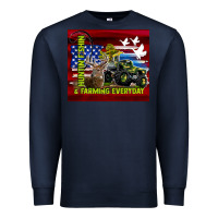 Navy hunting fishing & farming everyday Premium Sweatshirt - TumblerDesignByShophia