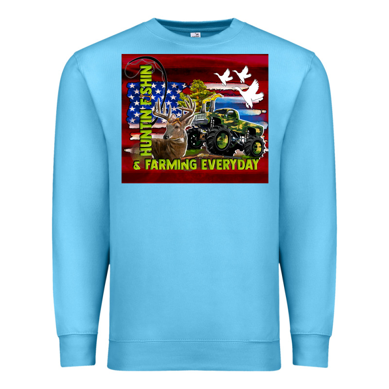 Hunting Fishing & Farming Everyday Premium Sweatshirt by TumblerDesignByShophia | Teevron