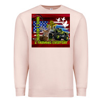 Pale Pink hunting fishing & farming everyday Premium Sweatshirt - TumblerDesignByShophia