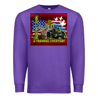Purple hunting fishing & farming everyday Premium Sweatshirt - TumblerDesignByShophia