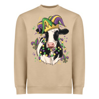 Mushroom mardi gras cow Heavyweight Sweatshirt - MaliasSmallBusiness