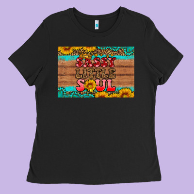 Sassy Little Soul  Skinny Metal Can Holder Ladies Tee Designed By Hra Design Shop