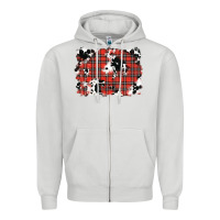 Dove Grey Christmas Plaid Cowhide Pattern Background Zipper Hoodie - RanaPortraitStore