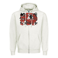Oatmeal Heather Christmas Plaid Cowhide Pattern Background Zipper Hoodie - RanaPortraitStore