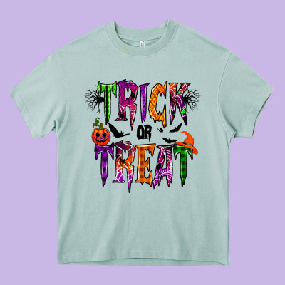 Trick Or Treat Heavy Core Tee Designed By Racoondesign
