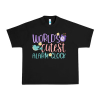 Black world's cutest alarm clock Urban Heavy Tee - MaliasSmallBusiness