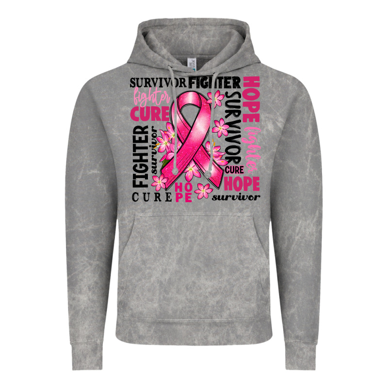 Survivor Breast Cancer Ribbon Vintage Hoodie by RanaPortraitStore | Teevron