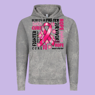 Survivor Breast Cancer Ribbon Vintage Hoodie Designed By Ranaportraitstore