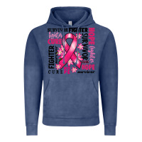 Vintage Denim survivor breast cancer ribbon Vintage Hoodie - RanaPortraitStore