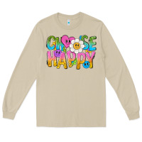 Mushroom choose happy with smile Long Sleeve Tee - NancyCooperArtShop