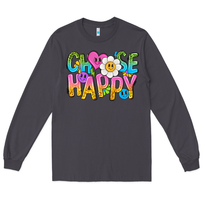 Choose Happy With Smile Long Sleeve Tee by NancyCooperArtShop | Teevron