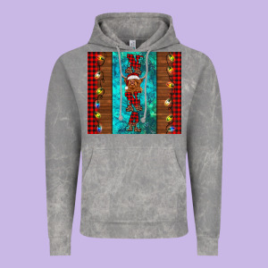 Nana Highland Cow Christmas Vintage Hoodie Designed By Barkaloodesign