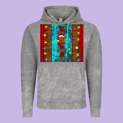Nana Highland Cow Christmas Vintage Hoodie Designed By Barkaloodesign