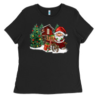 Black christmas gnomes barnyard Ladies Tee - FaDigitalArtStudio